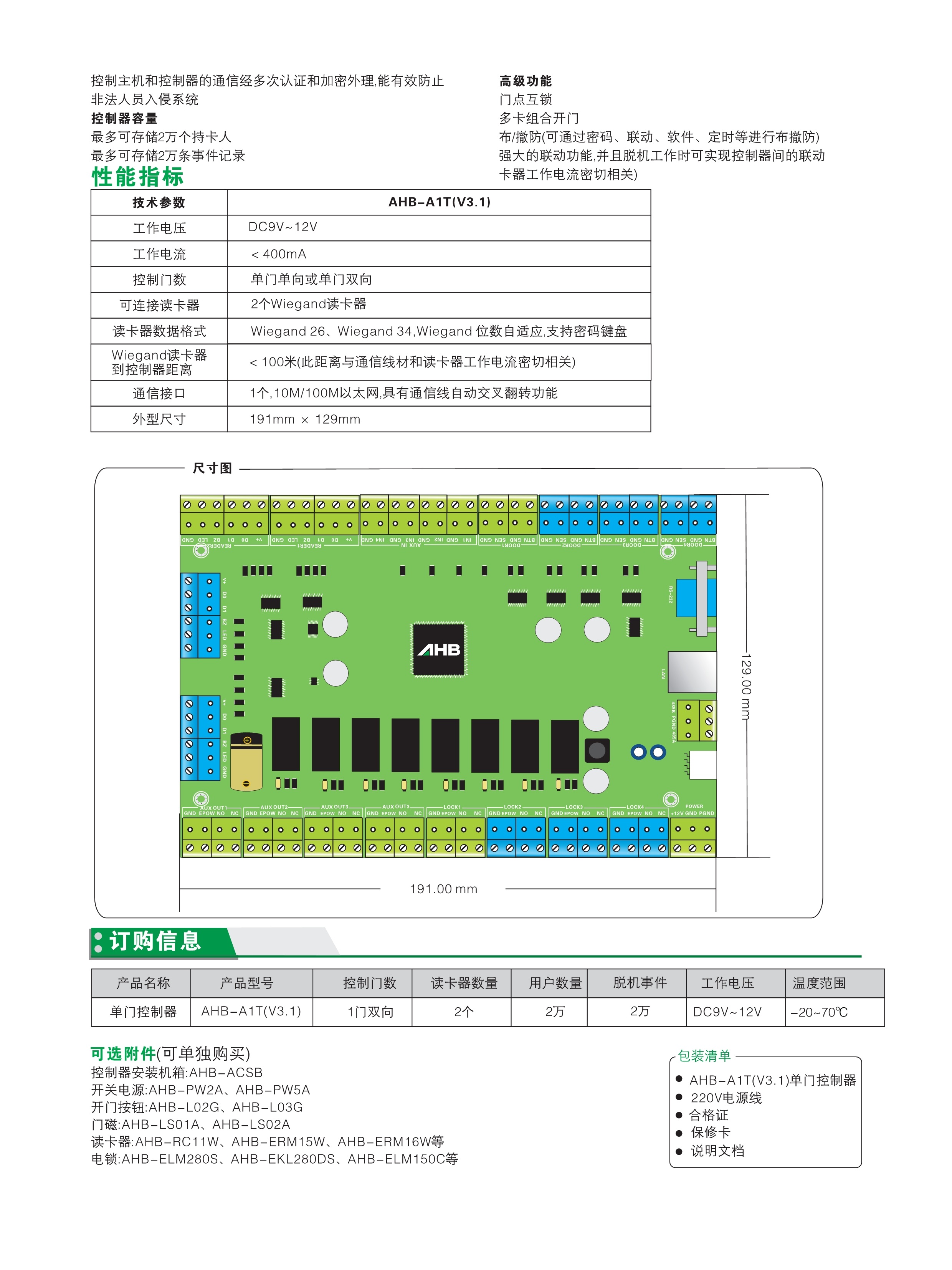 AHB-A1T(V3.1)单门控制器(图2)