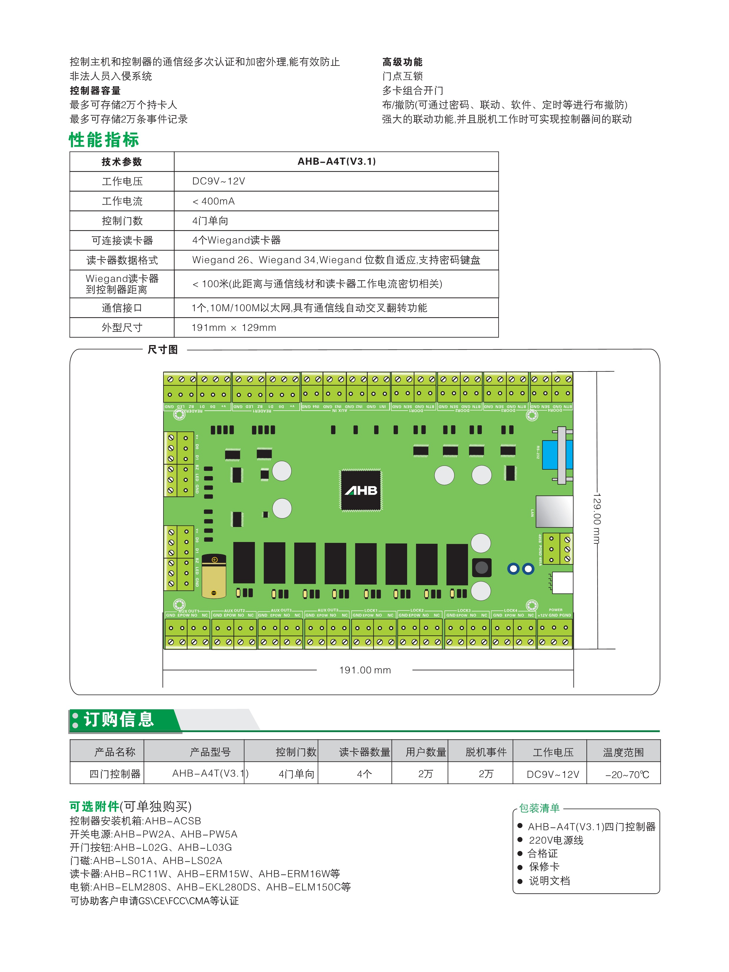 AHB-A4T(V3.1)四门控制器(图2)
